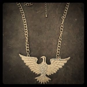 New Rhinestone Eagle Long BOHO Girl Necklace